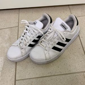 Adidas three stripe sneakers, size 8.5